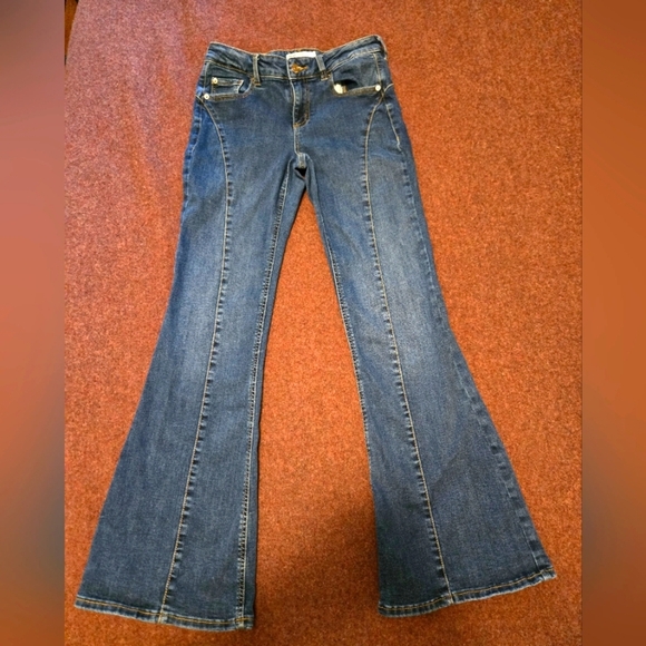 Garage Denim Low-rise Flare Jeans Size 7 - Picture 1 of 8